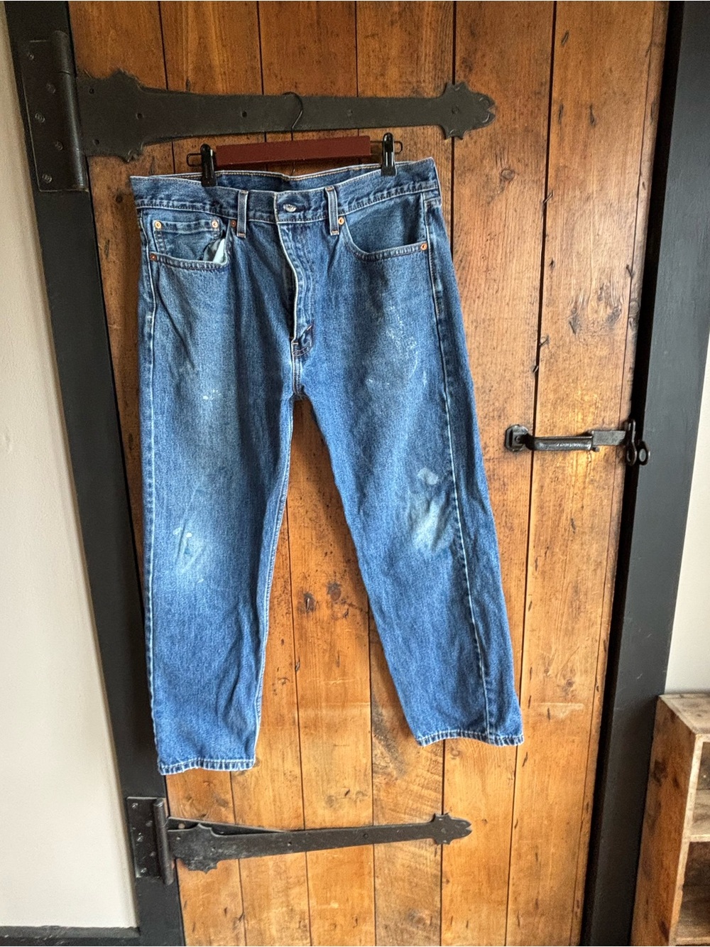 Levi's Men's Straight Fit Dark Blue Denim Jeans
